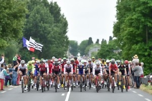 Tour de France 2016 - 05/07/2016 - Etape 4 - Saumur/ Limoges (237.5 km) - Le peloton dans les premiers kilomètres de l'étape