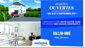 PORTES OUVERTES À BALLAN MIRÉ 16 et 17 Septembre