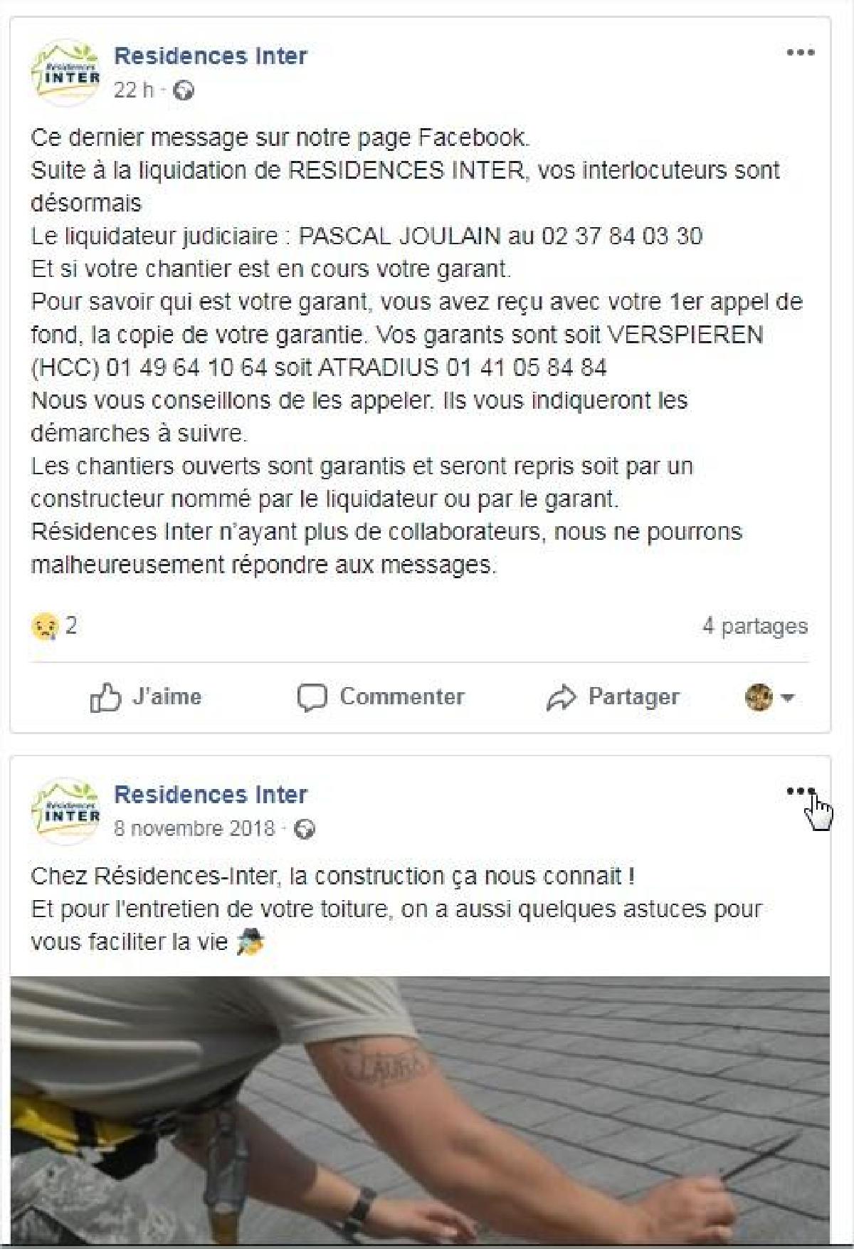 Leur annonce cette semaine sur Facebook